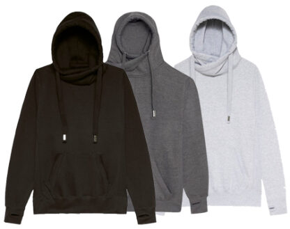 CROSS NECK HOODIE OLDSCHOOL – Bild 4